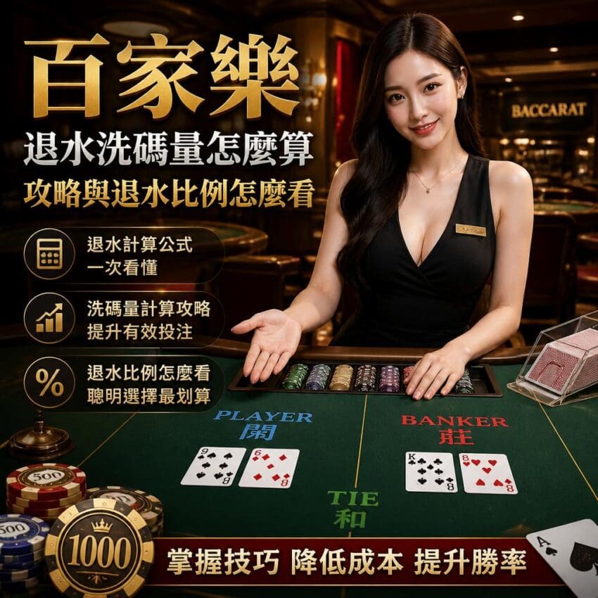 百家樂退水洗碼量怎麼算 攻略與退水比例怎麼看